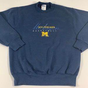 Michigan wolverines basketball vintage sweatshirt